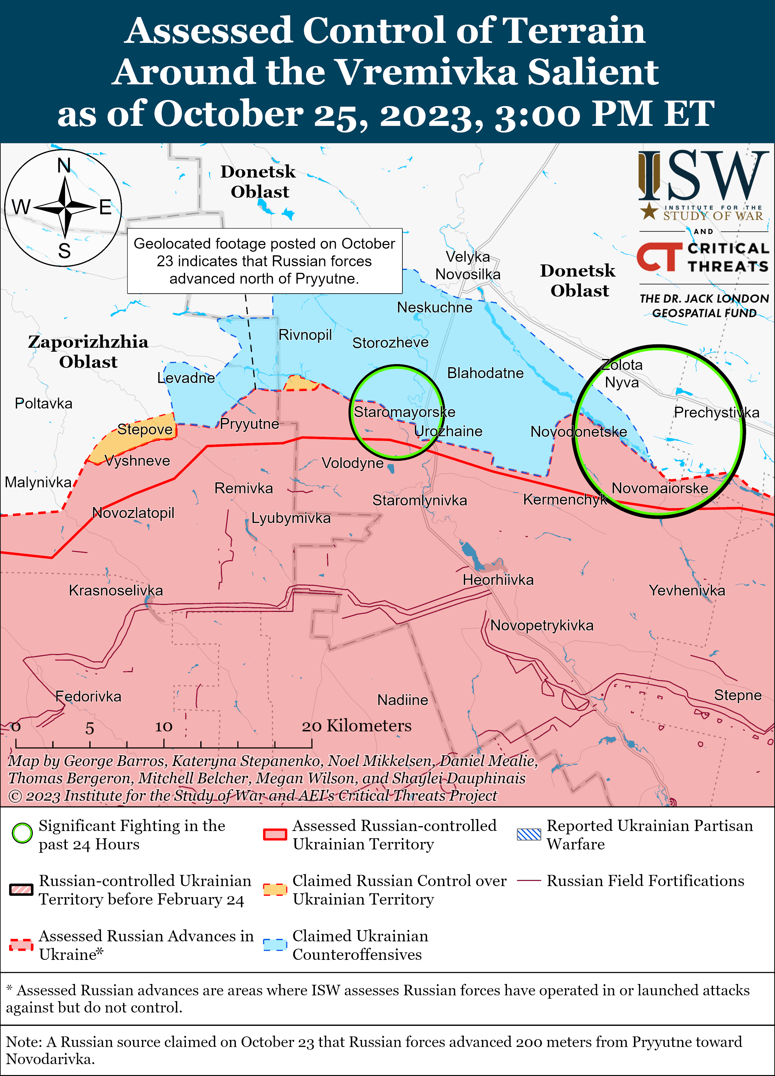 ЗСУ наступають в районах Кліщіївки, Андріївки та Роботиного: карти боїв ISW
